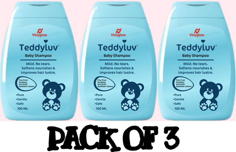 VINYGLOW Taddyluv baby shampoo 100 ml pack of 3(300 ml)