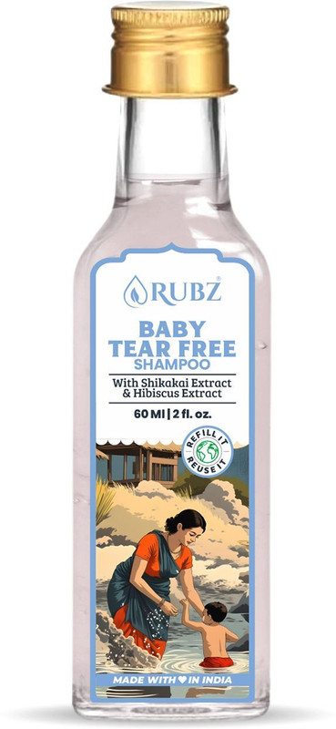 Rubz Baby Shampoo | Tear-Free & Hypoallergenic - 60ml(60 ml)