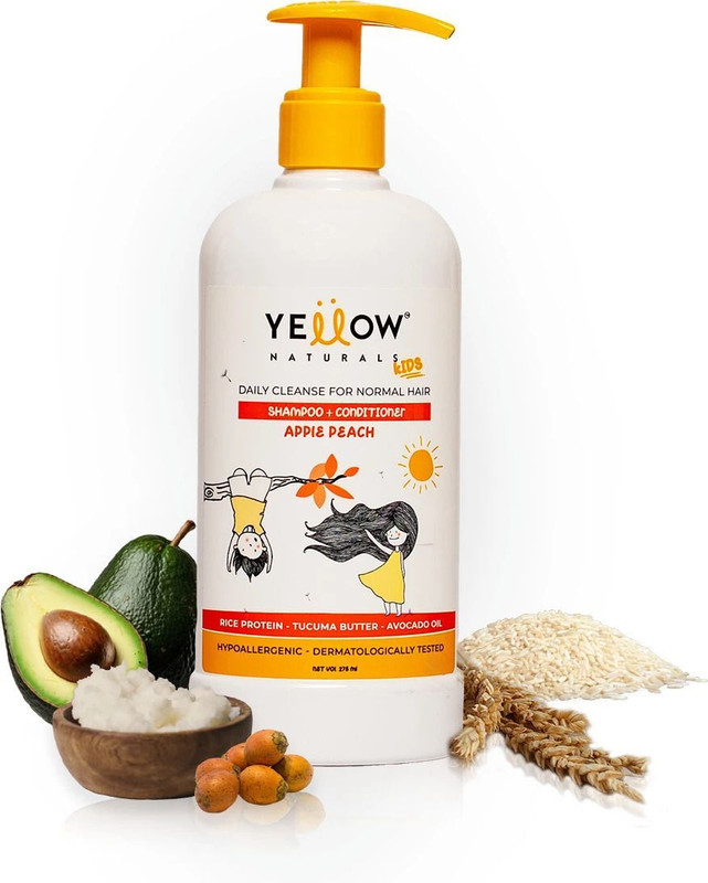 Yellow Naturals Daily Cleanse Shampoo and Conditioner For Kids Hair(275 ml)
