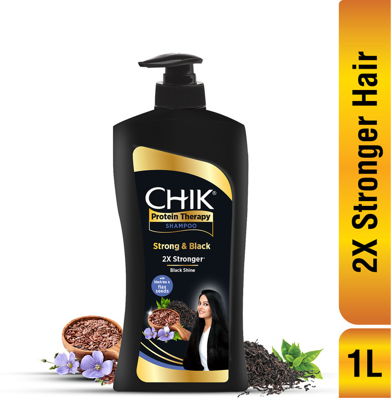 Chik Protein Solution Thick & Glossy Shampoo, With Badam Protein,Bhringraj Oil(1000 ml)