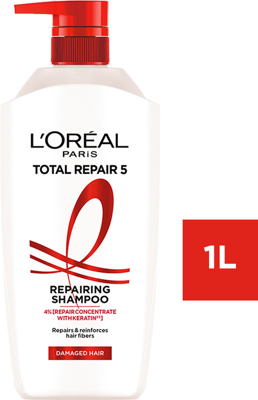L'Oréal Paris Total Repair 5 Shampoo | Pro-Keratin & Ceramide For Damaged and Weak Hair(1 L)