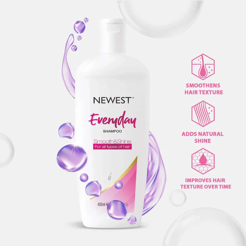 NEWEST EVERYDAY SHAMPOO SMOOTH & SHINE 400ML PACK OF 2(800 ml)