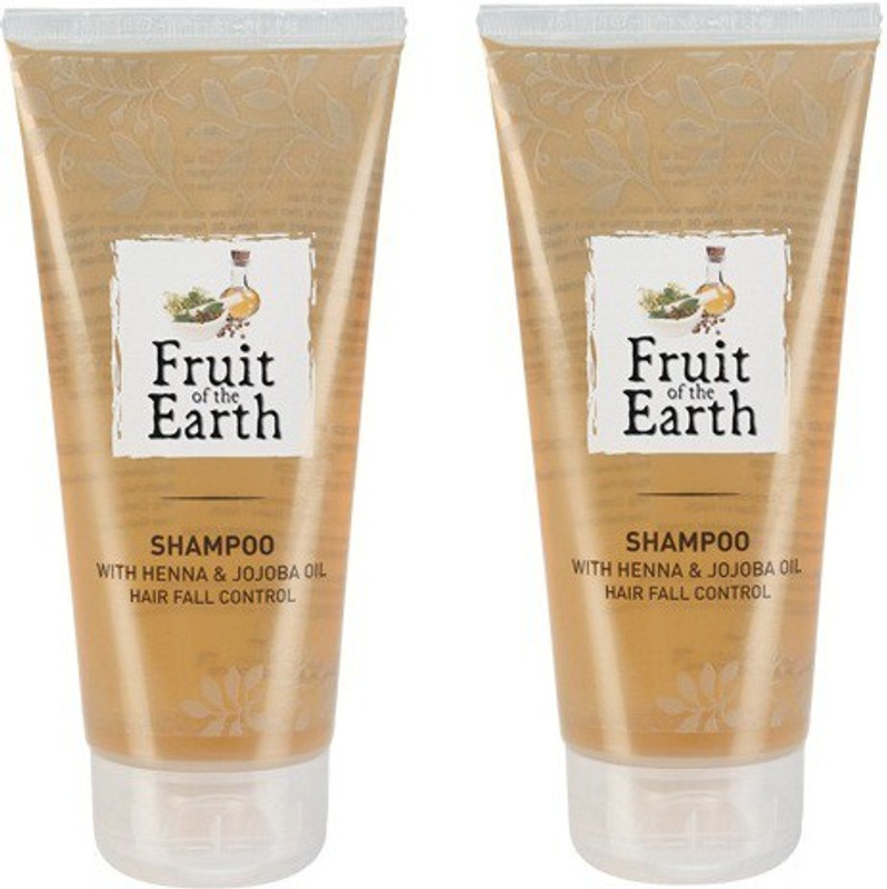 Fruit of the earth Henna and jojoba Shampoo New Pack-Prevent Hair Fall (Pack of 2)(400 ml)