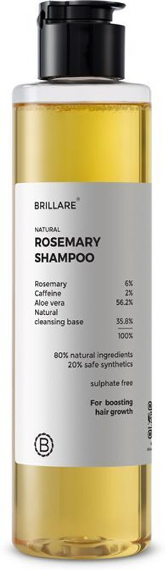 BRILLARE 6% Rosemary Shampoo with 2% Caffeine for Hair Growth & Hair Fall Control(200 ml)