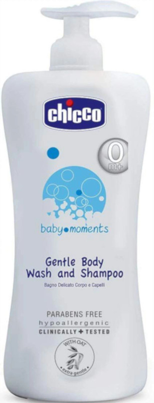 Chicco Baby Moments Gentle Body Wash and Shampoo (500ml) (500 ml)(500 ml)