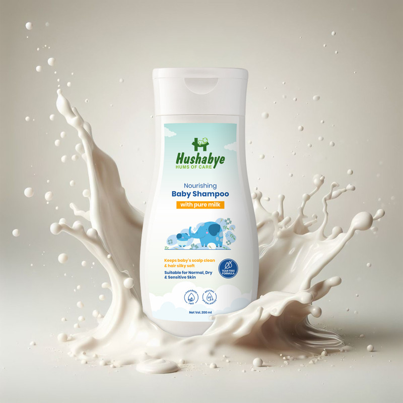 Hushabye Milky Soft Baby Shampoo With Milk Protein & Vitamin B5, Tear Free Formula(200 ml)