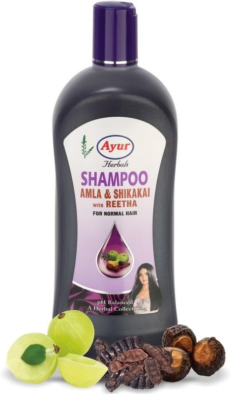 AYUR HERBALS Amla & Shikakai Shampoo with Reetha I Best for Hair Fall I(500 ml)