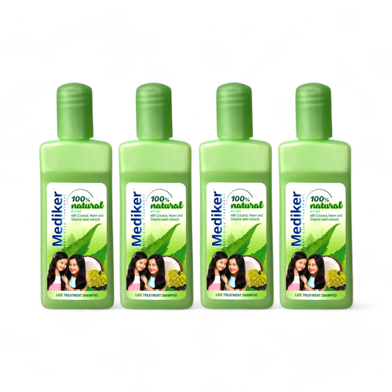 MEDIKER Anti Lice Treatment Shampoo Bottle - Pack Of 4 (50ml)(200 ml)