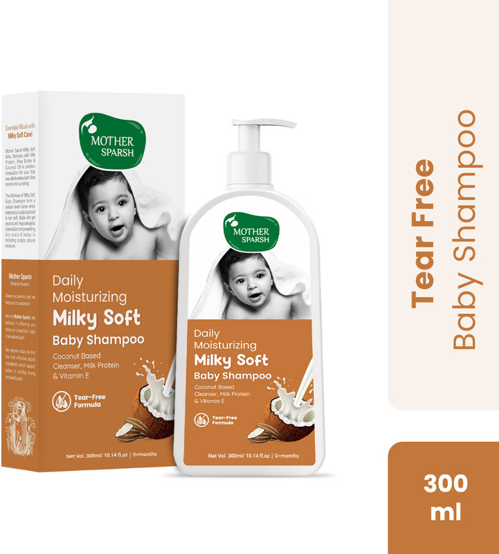 Mother Sparsh Milky Soft Baby Shampoo with Milk Protein, Vitamin E & Coconut Oil(300 ml)