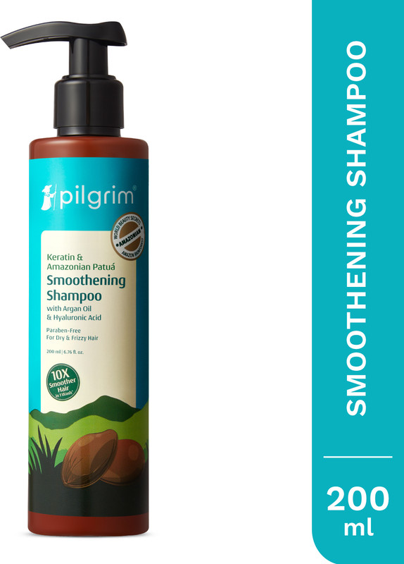 Pilgrim Patua 10X Keratin Hair Smoothening Shampoo for Men & Women|Frizzy & Dry Hair(200 ml)