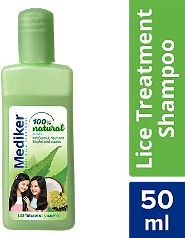 MEDIKER Lice Treatment Coconut, Neem, 100% Natural Shampoo(50 ml)