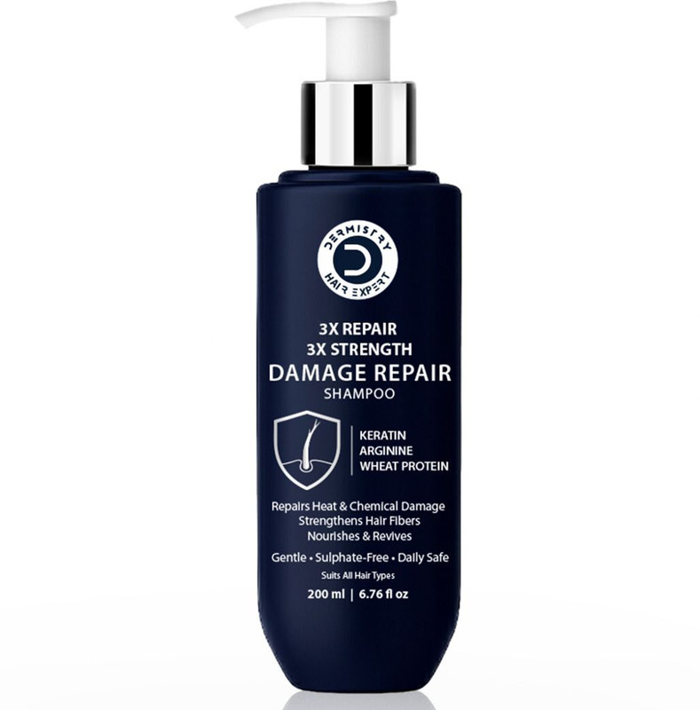 DERMISTRY Damage Repair Sulphate Free Keratin Protein Shampoo for Weak Damaged Breakages(200 ml)