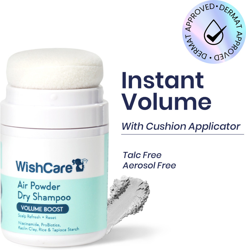 WishCare Air Powder Dry Shampoo for Oily Hair & Scalp, No White Cast & Aerosol(10 g)