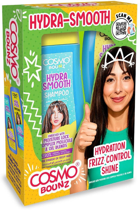 COSMO Bounz Hair Care Kit Hydra Smooth Shampoo & Conditioner 2 Pieces Gift Set(400 ml)