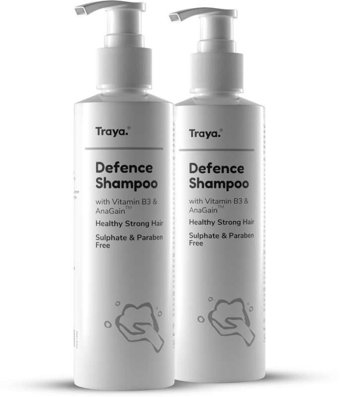 Traya Defence Shampoo for Scalp Nourishment | Contains Biotin & Anagain (Pack of 2)(200 ml)