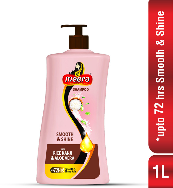 Meera Shampoo with Rice Kanji & Aloe Vera for Smooth & Shiny Hair upto 72 Hours(1000 ml)