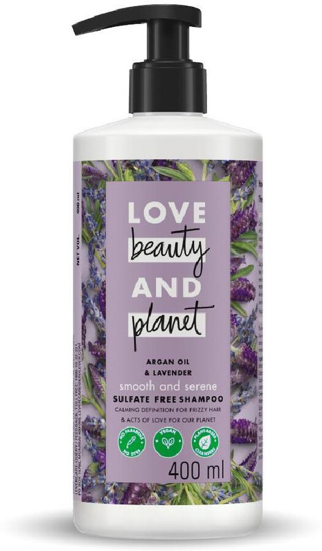 Love Beauty And Planet Argan Oil and Lavender Sulfate Free Smooth and Serene Shampoo(400 ml)