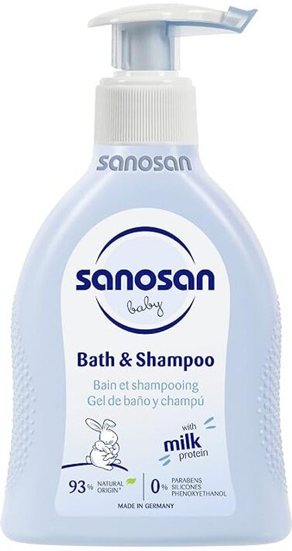 Sanosan Baby Bath and Shampoo SLS free -(200 ml)