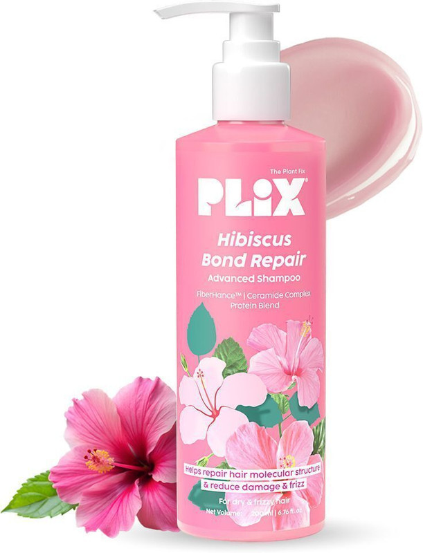 The Plant Fix Plix Hibiscus Bond Repair Advanced Shampoo for Damaged, Frizzy Hair, for Men & Women(200 ml)