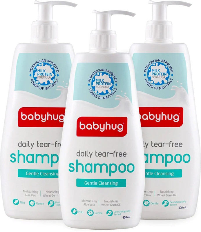 babyhug Baby Shampoo Body Wash Aloe Vera Daily Use – Safe for Baby 1200 ML Pack of 3(1200 ml)
