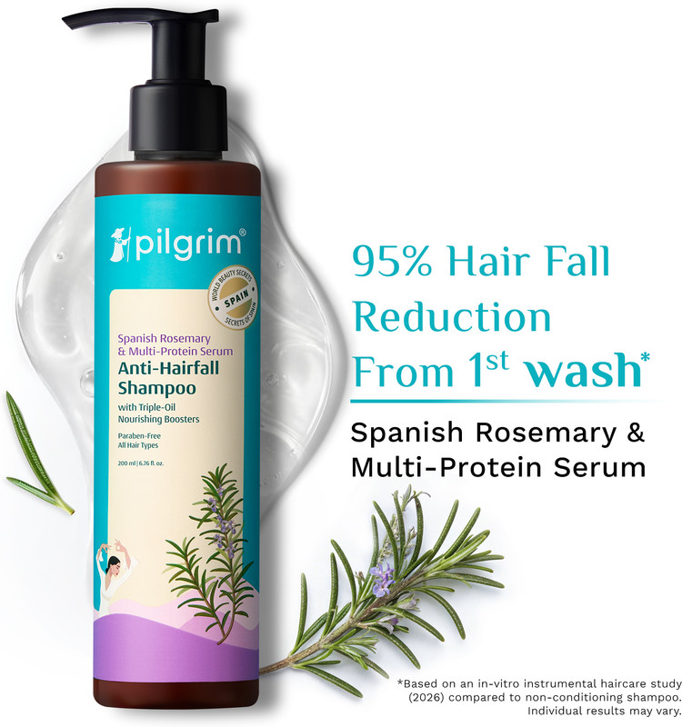 Pilgrim Spanish Rosemary Anti Hairfall Shampoo for Women & Men | Promotes Hair Growth(200 ml)
