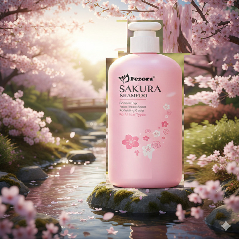 Fezora SAKURA JAPANESE SHAMPOO Japan's No.1 Original Anti Hair Loss ,Hair Care Shampoo(300 ml)
