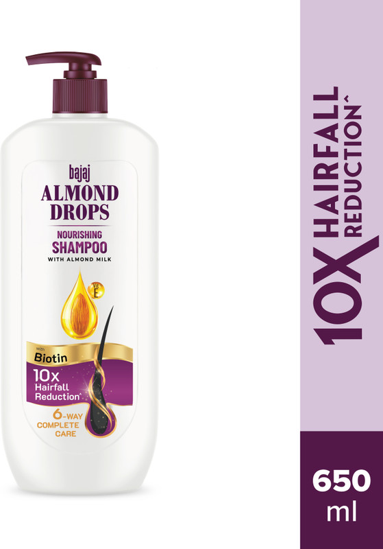 BAJAJ Almond Drops Anti Hairfall Shampoo with Almond Oil & Vitamin E(650 ml)