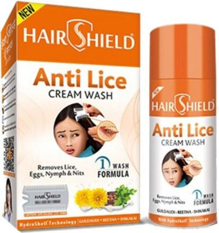 HAIRSHIELD Anti Lice Cream Wash Pack of 5 x 30ml |Removes Lice,Eggs & nymph in Just 1 Wash(150 ml)
