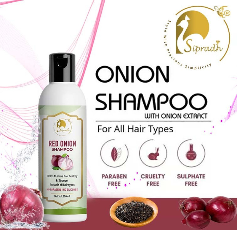 Sipradh Onion Shampoo With Caffeine For Hair Growth & Hairfall Control(200 ml)