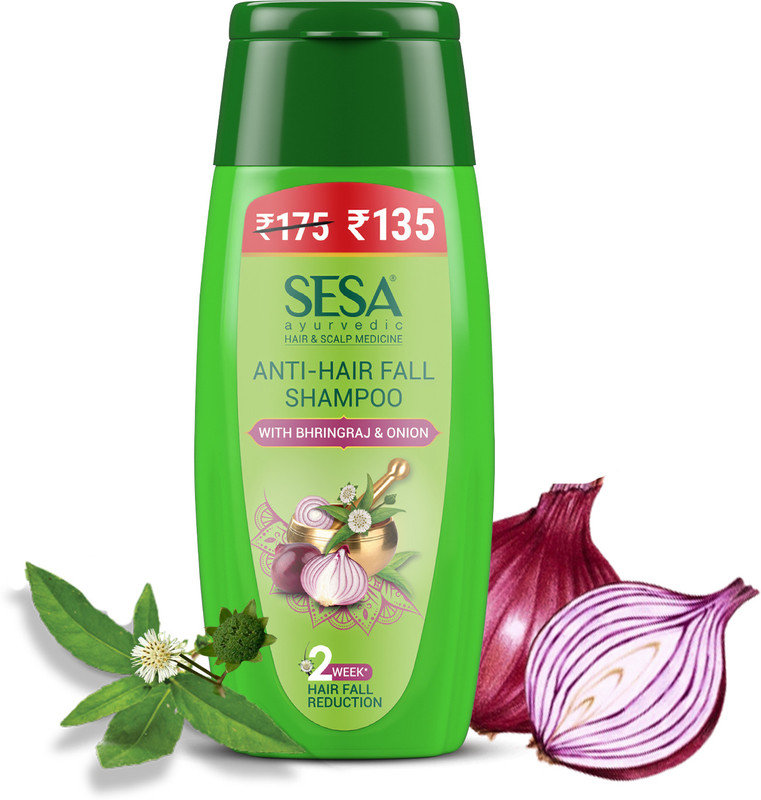SESA Ayurvedic Anti-Hair Fall Shampoo with Bhringraj and Onion for Soft & Shiny Hair(200 ml)
