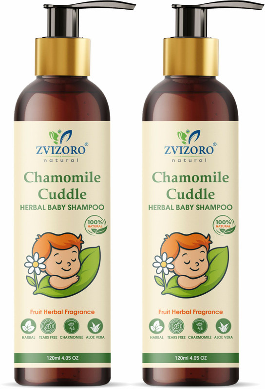 Zvizoro Chamomile Cuddle Herbal Baby Shampoo 120ml PACK OF 2(120 ml)