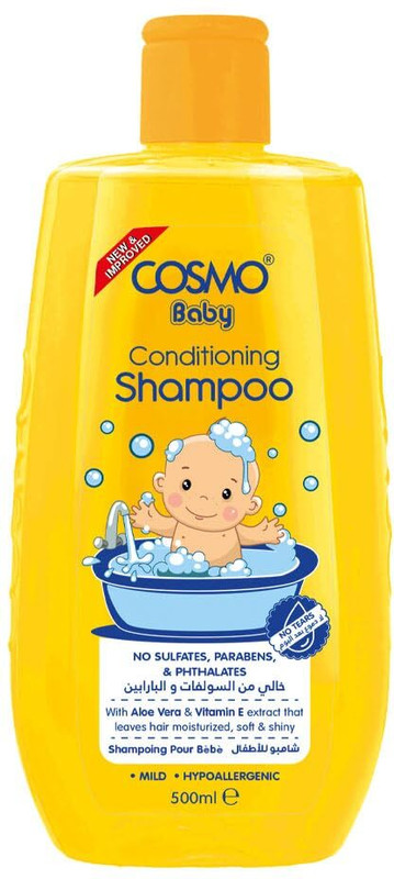 COSMO Baby Conditioning Shampoo from Harsh Chemicals, Sulfates, & Artificial Fragrance(500 ml)