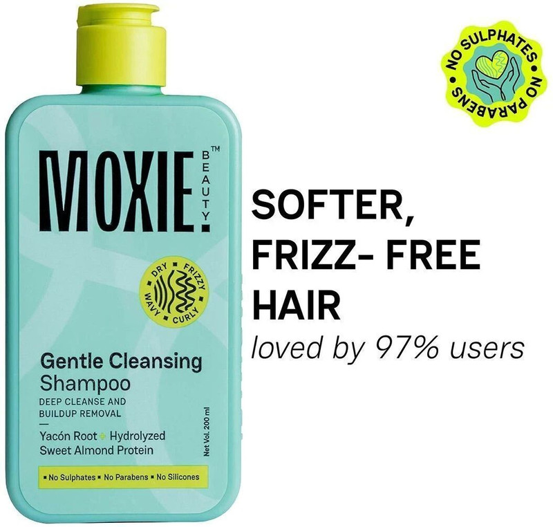 MOXIE BEAUTY Gentle Cleansing Shampoo | 100% softer & 1.5x stronger hair | Toxin Free(200 ml)