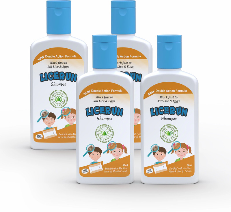 Licerun Herbal Lice Shampoo & Lice Comb for Kills Lice, Eggs & Nits, One Wash Treatment(200 ml)