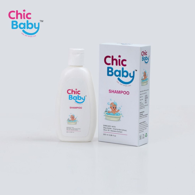 Chic Baby Baby Shampoo: Enriched with Shea Butter Chamomile Exract of Olive Oil & Aloevera(100 ml)