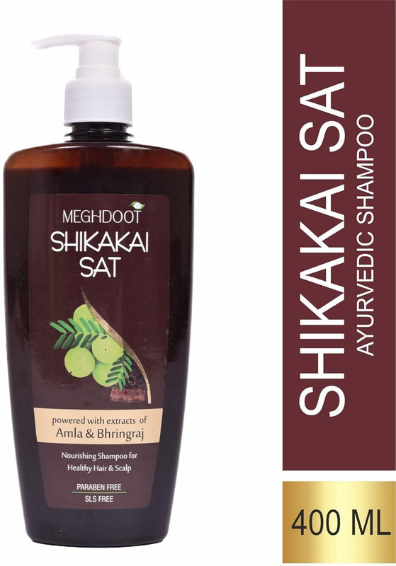MEGHDOOT Shikakai Amla Bhringraj Shampoo – Nourishing Ayurvedic Hair & Scalp Care(400 ml)