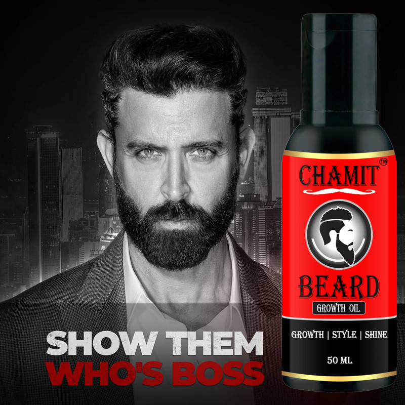 Chamit Beard Growth oil Tonic | Men Beard | Thickens & Improve beard Density | Man Hair Shave Oil(50 ml)