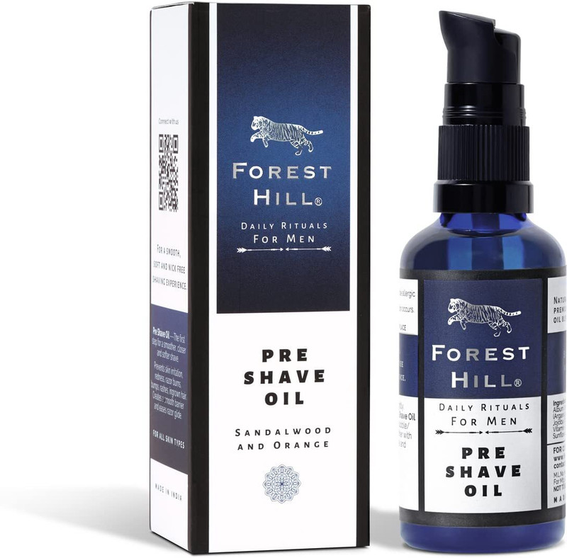 Forest Hill Pre-Shave Oil with Sandalwood & Orange Oil for Smooth & Moisturized Shaved Skin Shave Oil(50 ml)