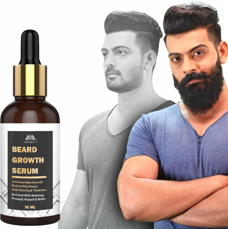 INTIMIFY Beard Growth Serum Faster Growth and Thick Beard Dadi Ke liye Serum Shave Oil(30 ml)