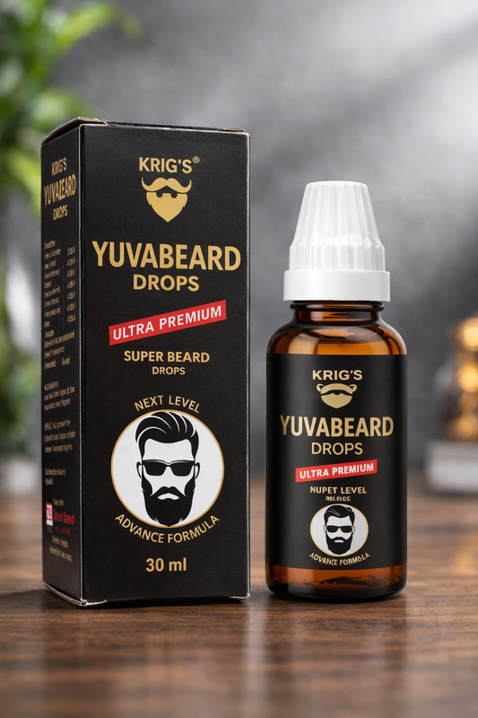 KRIG'S Yuva Beard Ultra Premium Super Beard Drops with Advanced Formula Pack of 2 Shave Oil(30 ml)