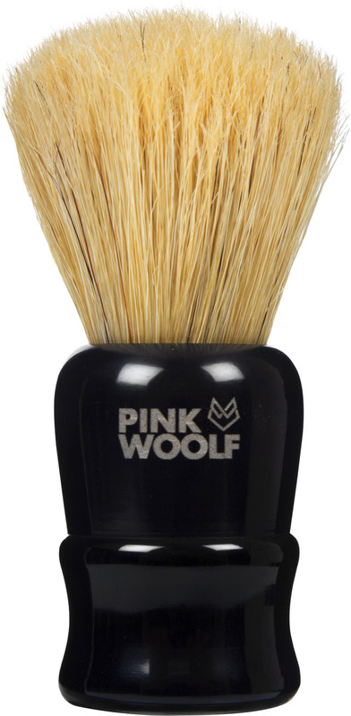 Pink Woolf Boar Bristles (BLACK), Thick Lather with Shaving Cream, Soft Hair Shaving Brush