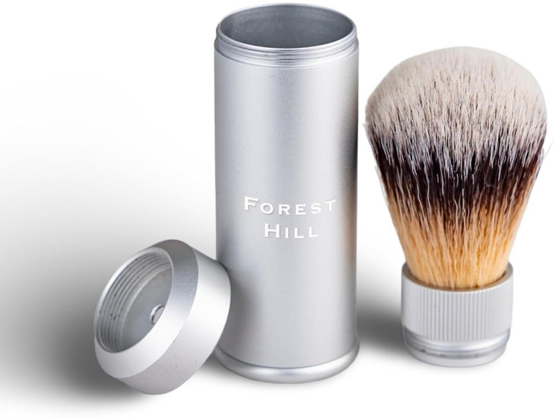 Forest Hill Detachable Compact Travel , Super Soft Bristles & Aluminium Handle Shaving Brush