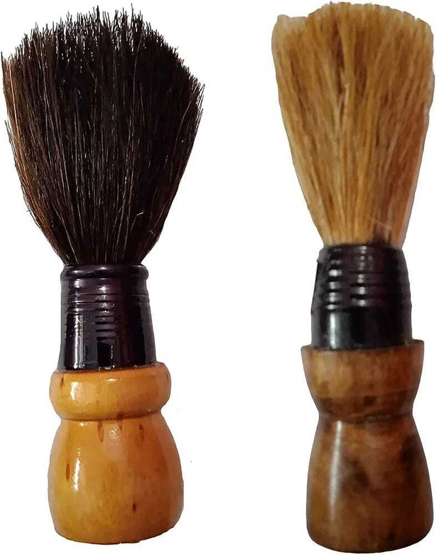 PasCom Wood  with Ultra Soft for Men, Brown and Dark Brown, Combo of Shaving Brush(Pack of 2)