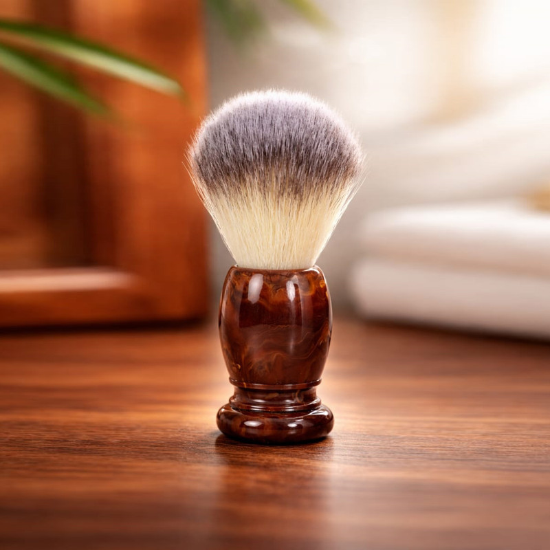 Vintage Artisans Premium  for Men | Resin Marble Texture Handle | Synthetic Bristles Shaving Brush
