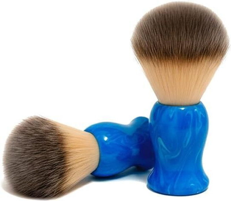 ROYAL EMPIRE COMPANY Premium Cruelty-Free Bristles Blue Marble Edition| Hand-Crafted | Shaving Brush