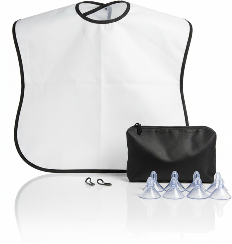 Drumstone Beard Hair Catcher Shaving Cape – Grooming Apron One Size Fits All Shaving Brush