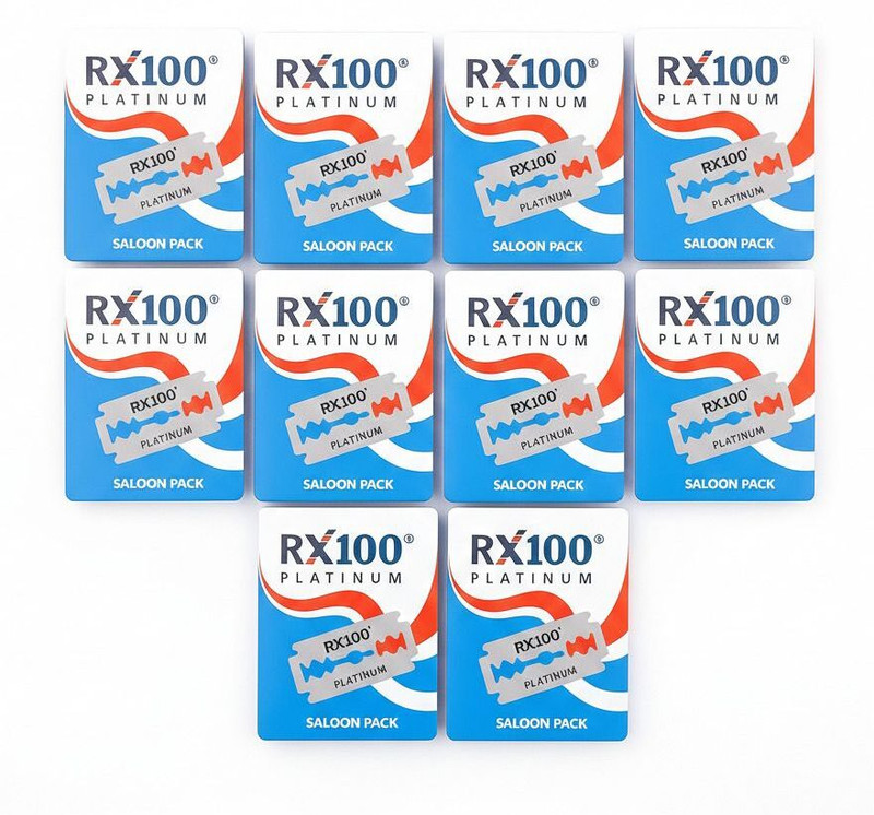 Rk RX 100 PLATINUM SALOON PACK 100 BLADES (EACH PACK CONTAIN 50 BLADES)(Pack of 2)
