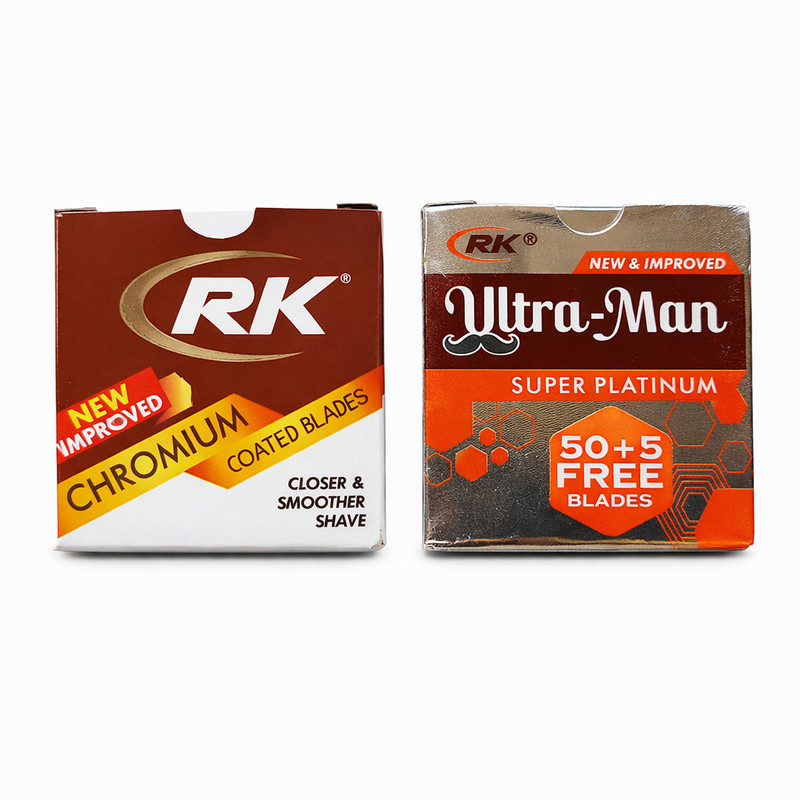 Rk Chromium Blades 1 Pack + RX100 Blades 1 Pack (Combo Pack – 50 Blades Each)(Pack of 2)