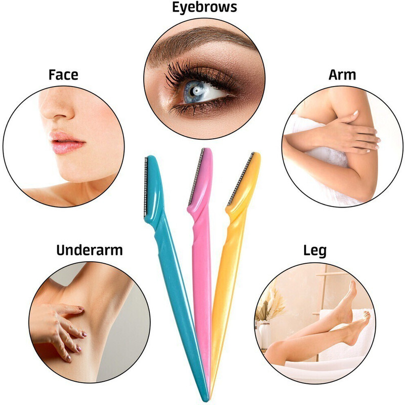 Libline Eyebrow Trimmer Eye Brow Shaver Makeup Knife Face Care Hair Removal (Pack of 3)(Pack of 3)