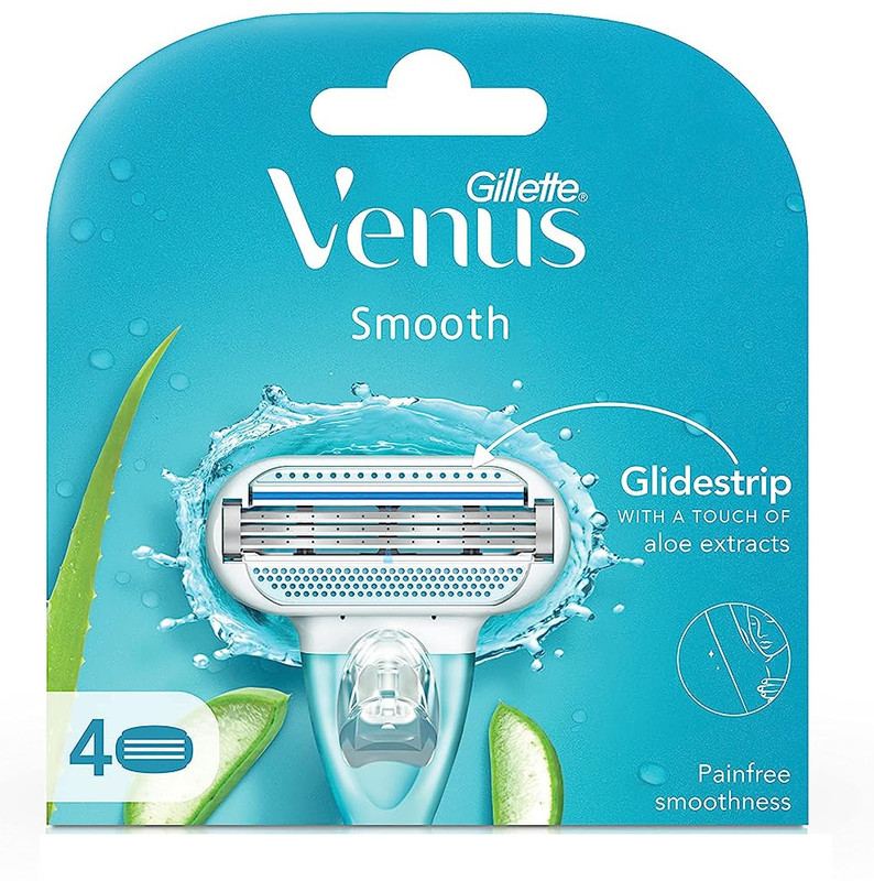 Venus Hair Removal Cartridges Aloe Vera Glidestrip for Women 4N